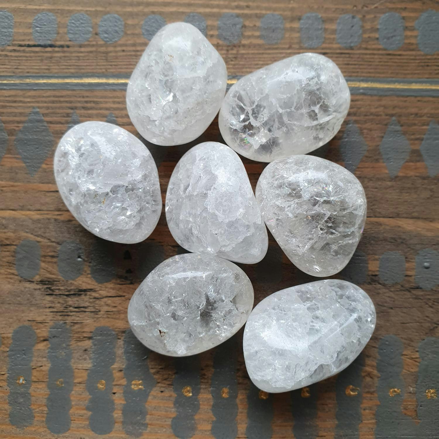 Trumlad krackelerad Bergkristall 16-23 g M