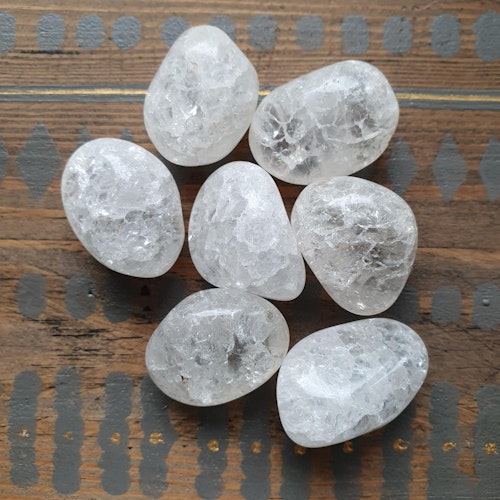 Trumlad krackelerad Bergkristall 16-23 g M