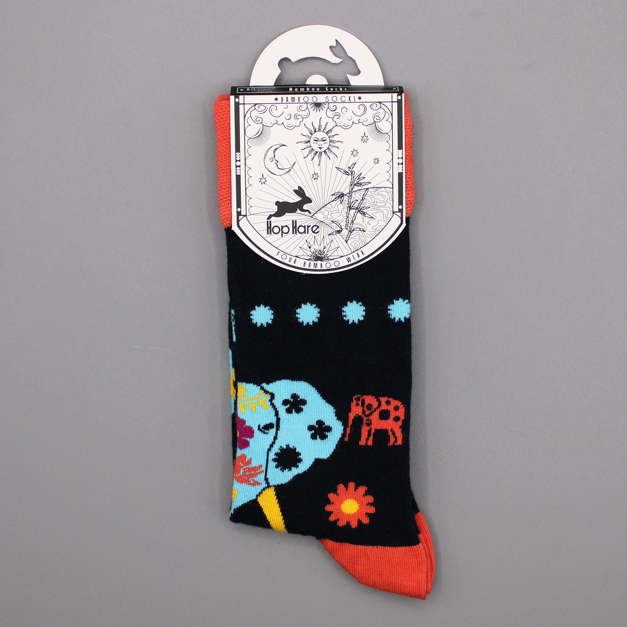 Strumpor Hop Hare, Lucky Elephant stl 36-39 Bambustrumpor