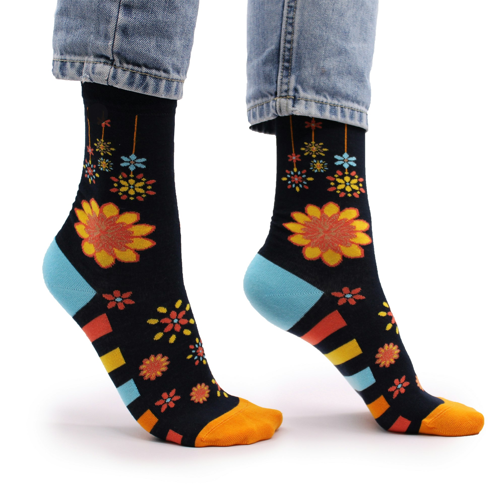 Strumpor Hop Hare, Mandala Flowers stl 36-39 Bambustrumpor