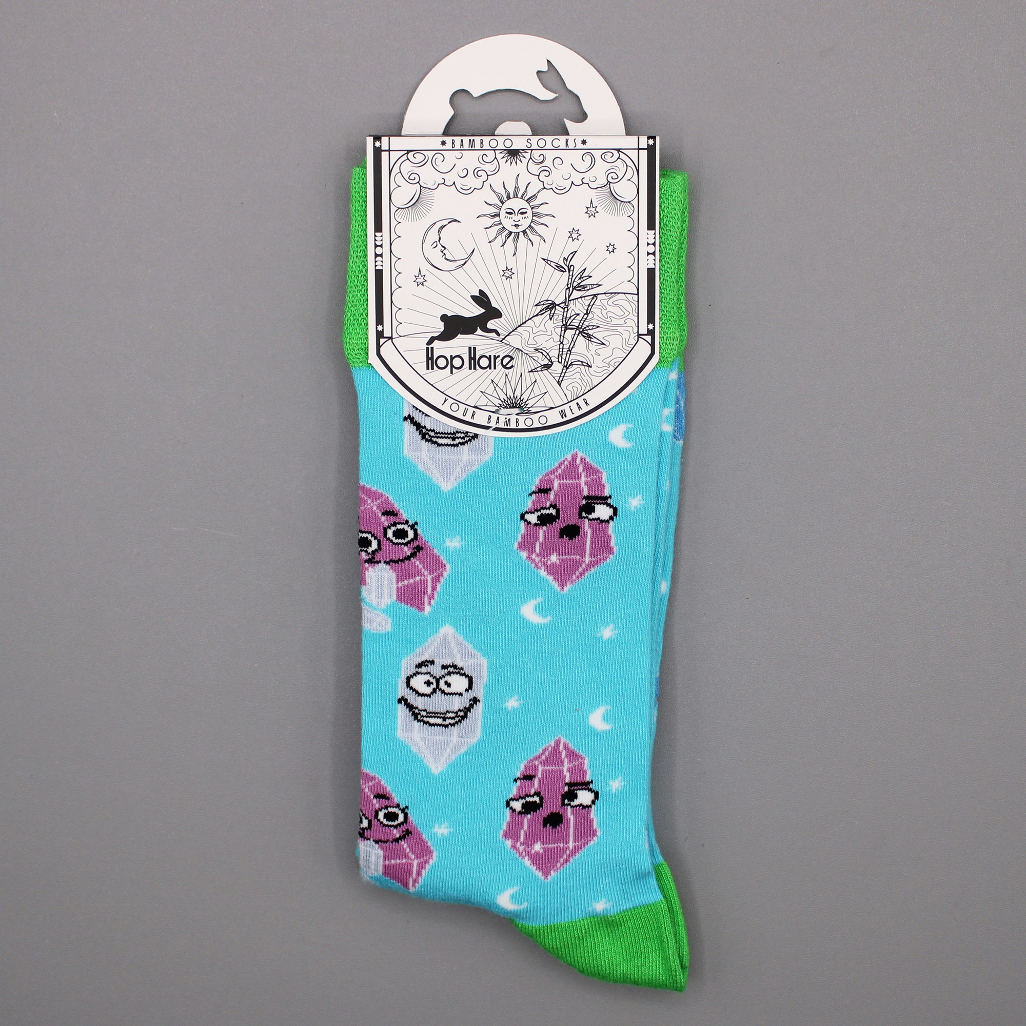 Strumpor Hop Hare, Lucky Gemstones stl 36-39 Bambustrumpor