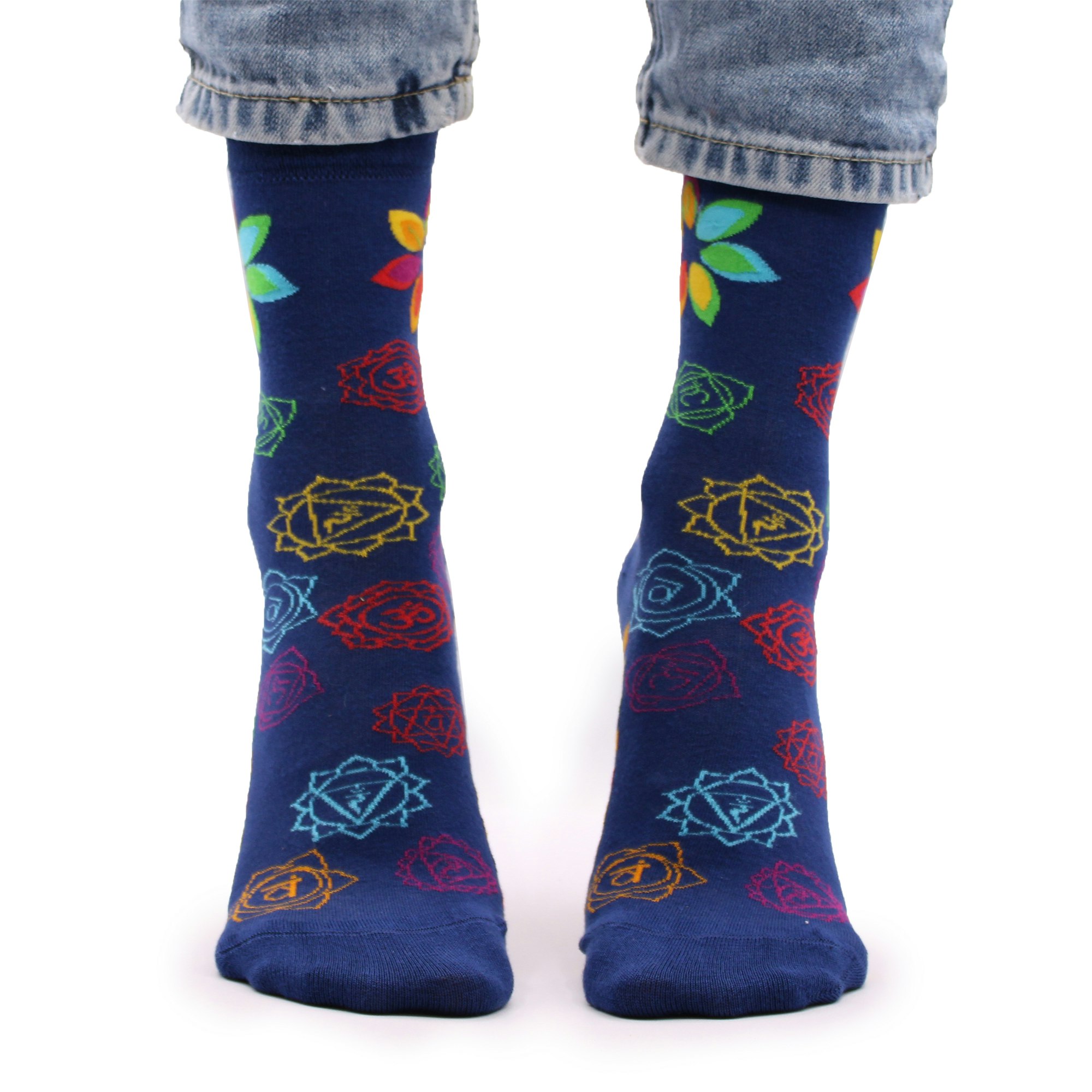 Strumpor Hop Hare, Rainbow Chakra stl 36-39 Bambustrumpor
