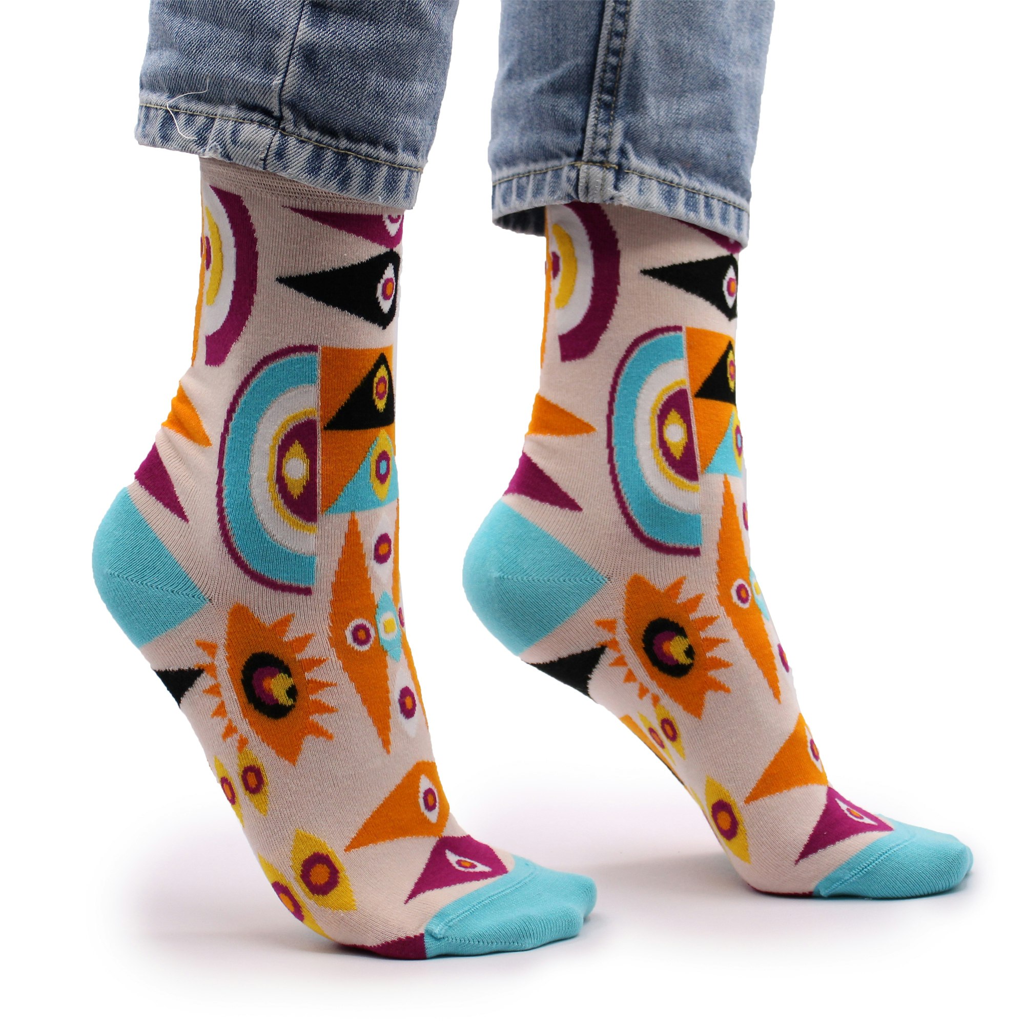 Strumpor Hop Hare, Psychedelic Evil Eye stl 36-39 Bambustrumpor
