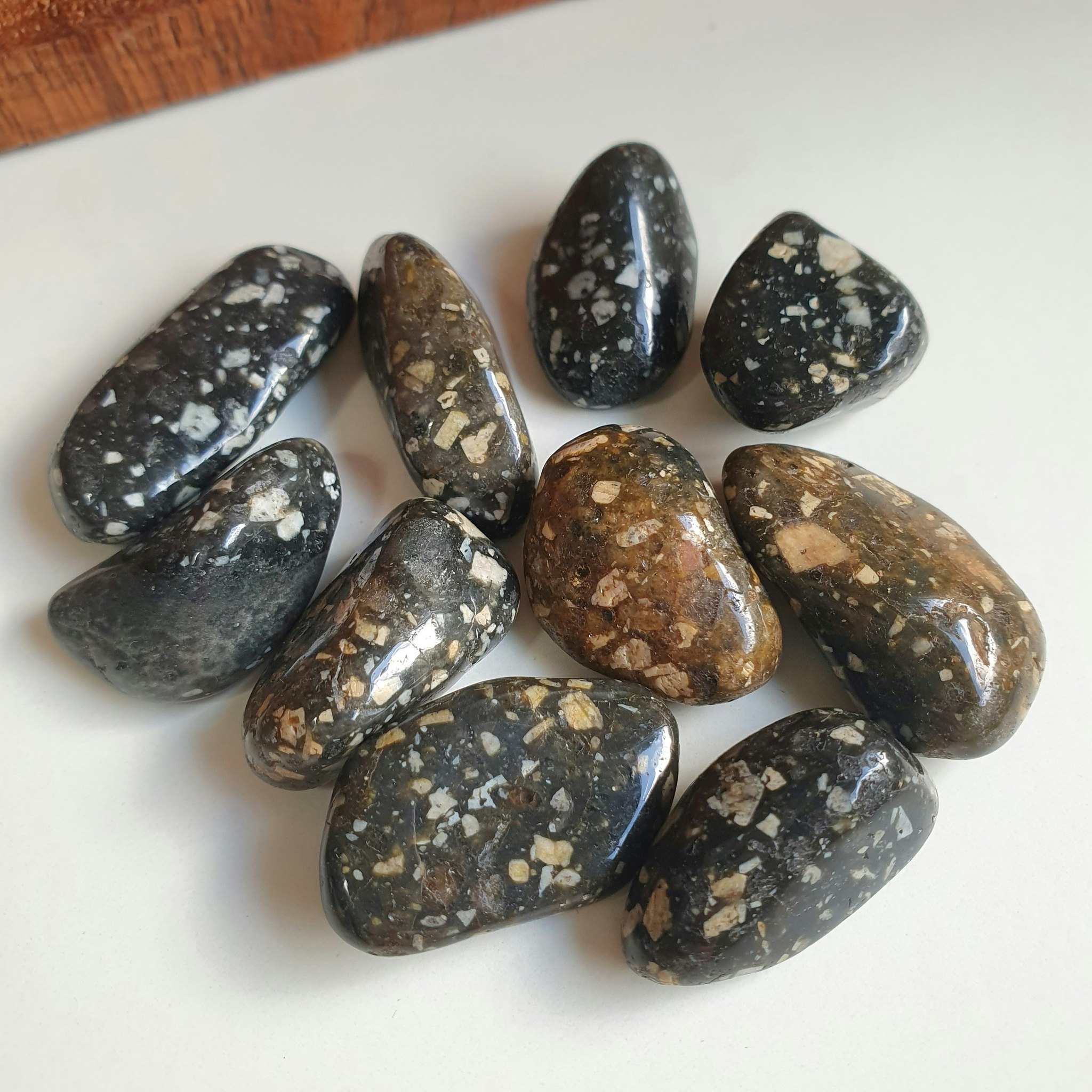 Trumlad PärlhöneJaspis, 5-9 g XS