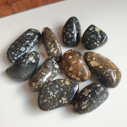 Trumlad PärlhöneJaspis, 5-9 g XS