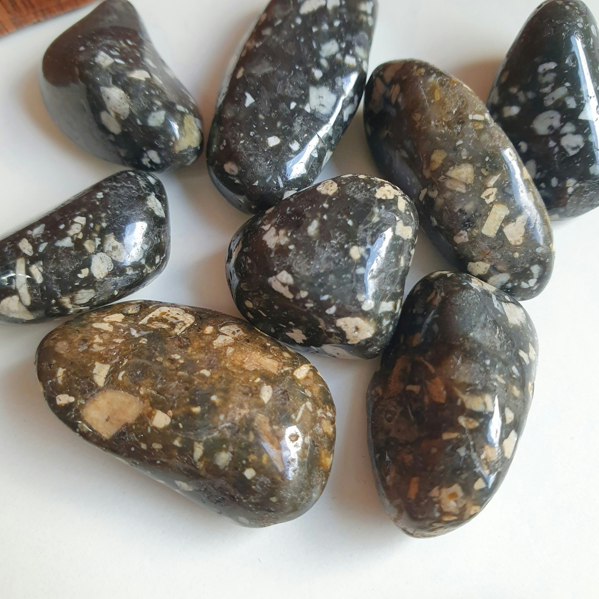 Trumlad PärlhöneJaspis, 5-9 g XS