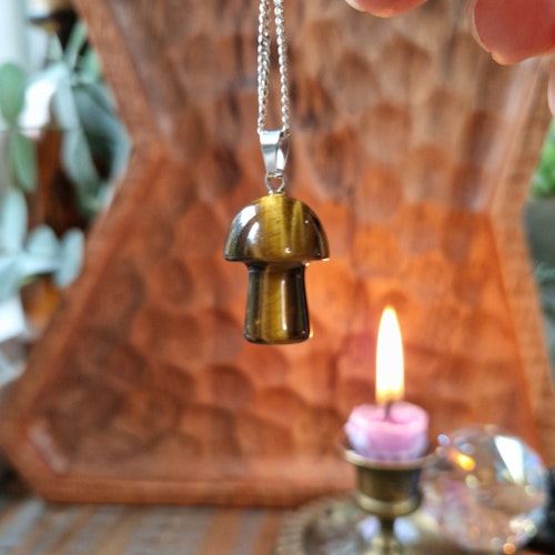 Hänge Svamp Tigeröga silver 2 cm