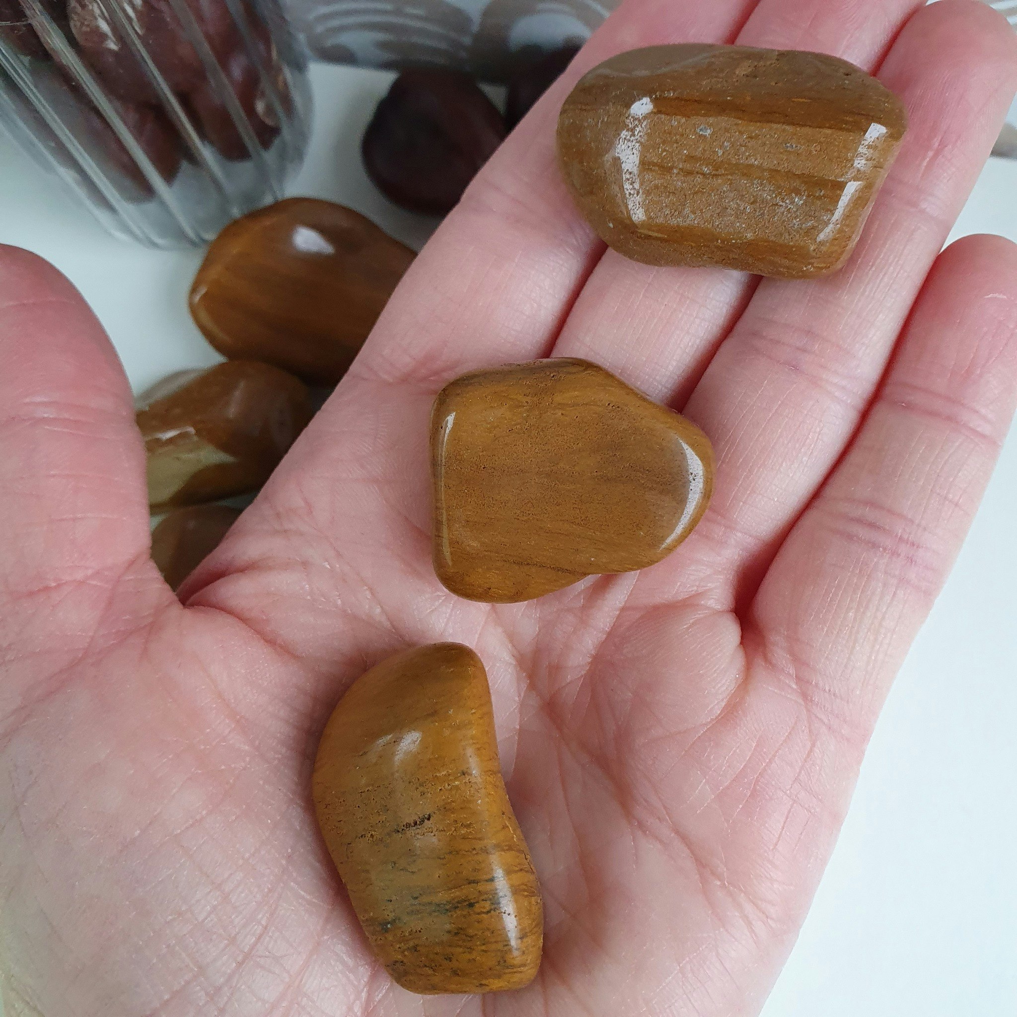 Trumlad Gul Jaspis 10-15 g S