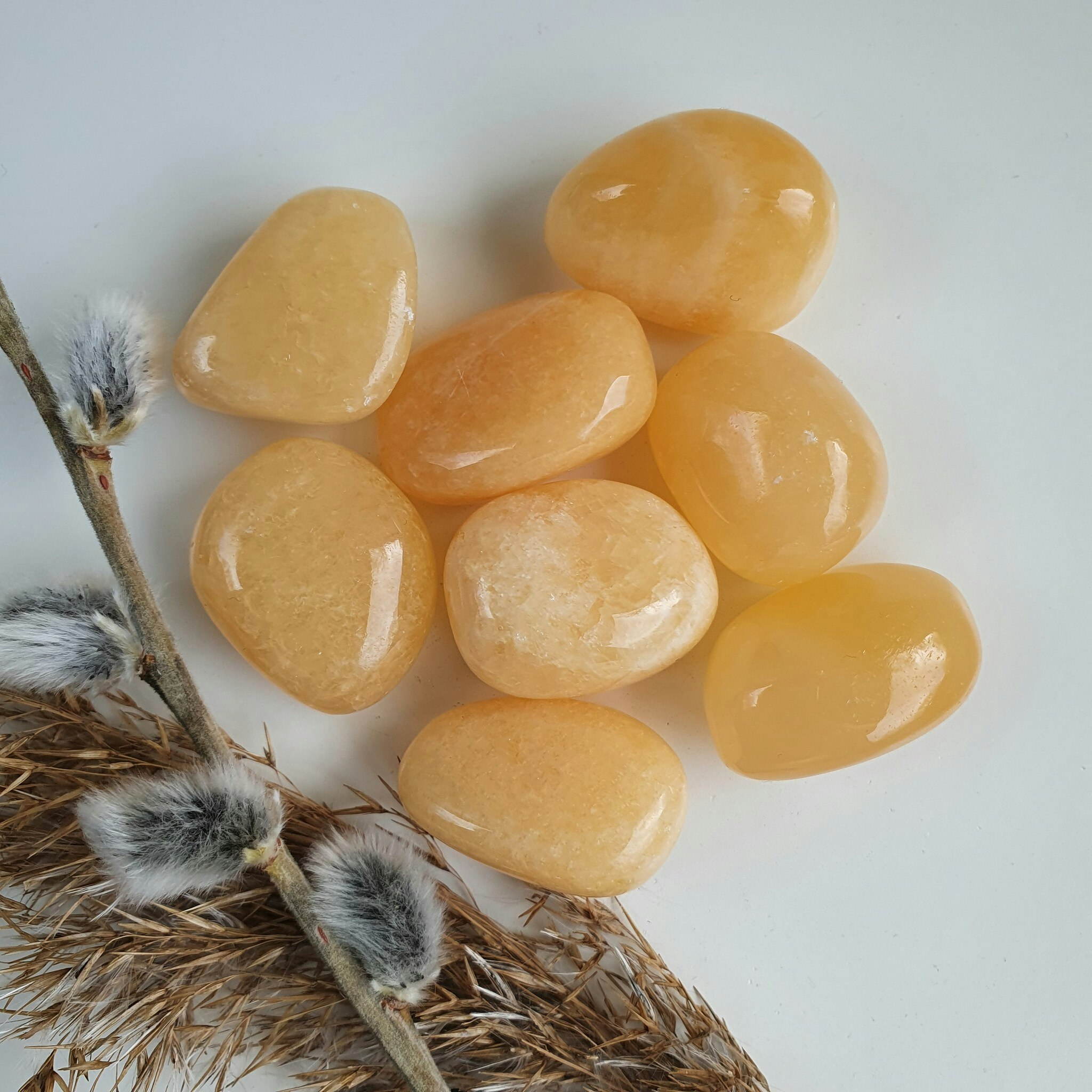 Trumlad Orange Kalcit, 16-23 g M