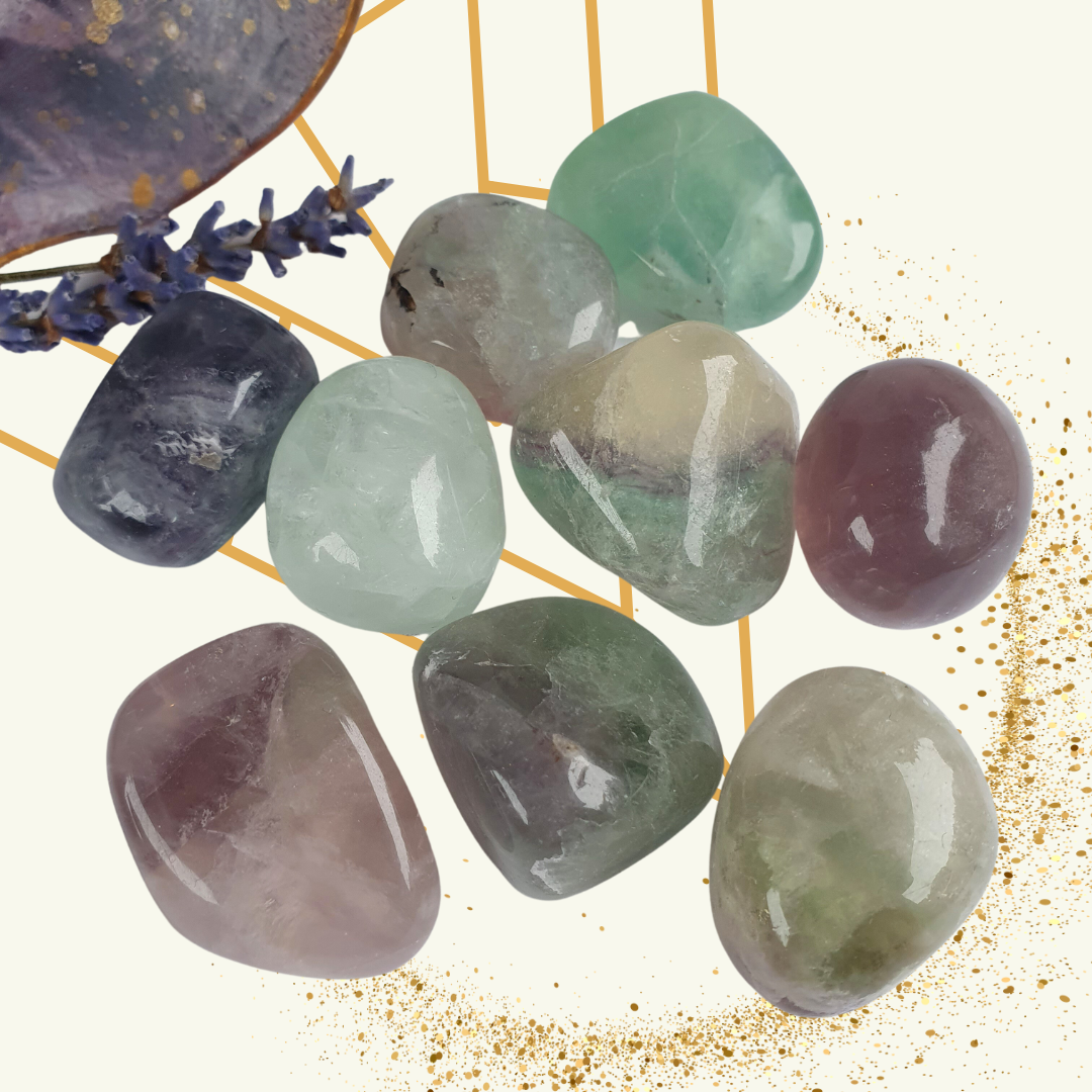 Trumlad Regnbågsfluorit B 16-23 g M