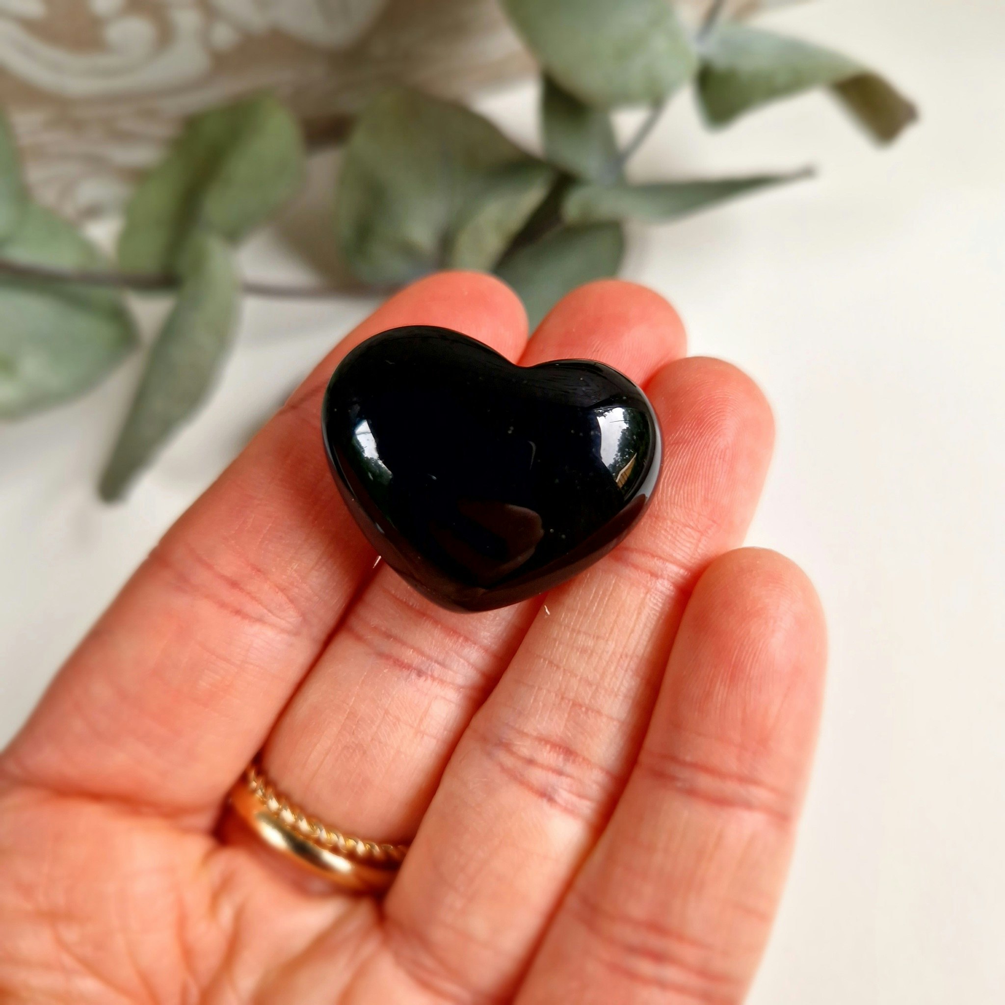 Bulligt hjärta Obsidian 3,5 cm