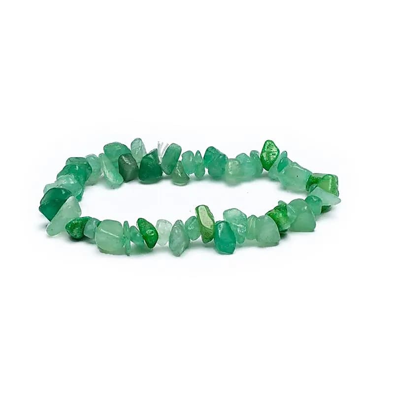 Armband Grön Aventurin chips 16,5  cm