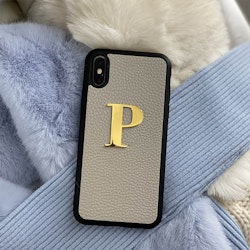 Grey Pebble met metalen letter