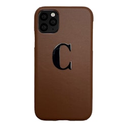 Brown Smooth met metalen letter