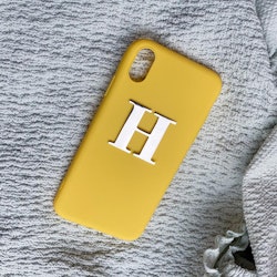Yellow Silicone met metalen letter