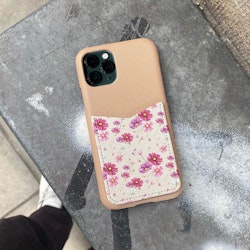 Pink flowers - Telefoonhoesje met kaarthouder