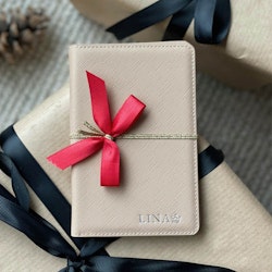 Beige Saffiano Paspoorthouder