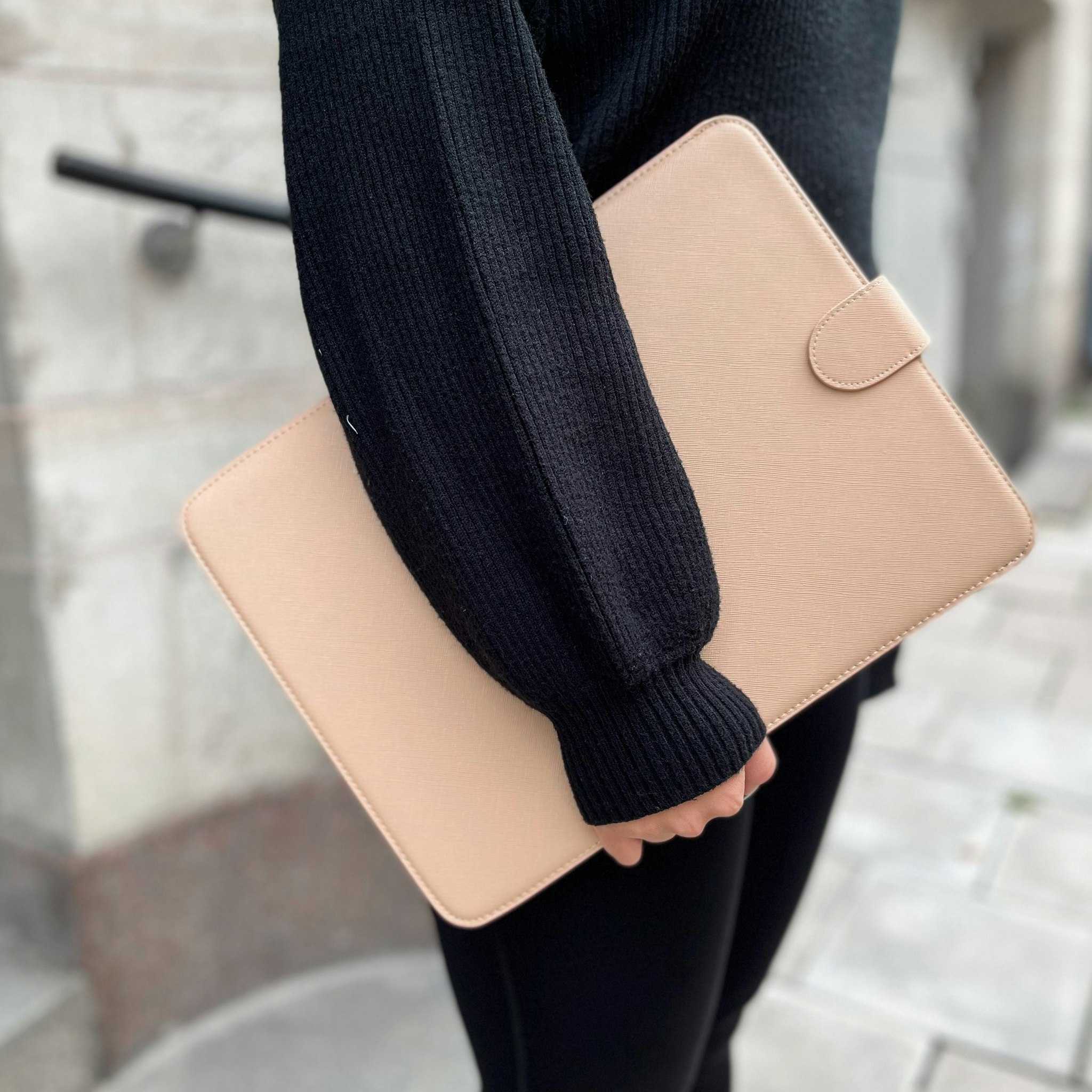 Beige laptop case