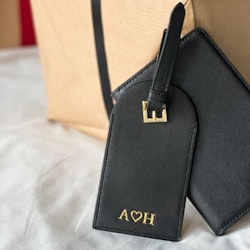 Travel tag- Black Smooth