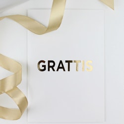 Grattiskort, Vit/Guld