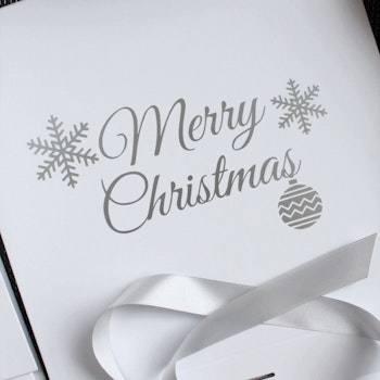 Presentbox Christmas Design, Vit