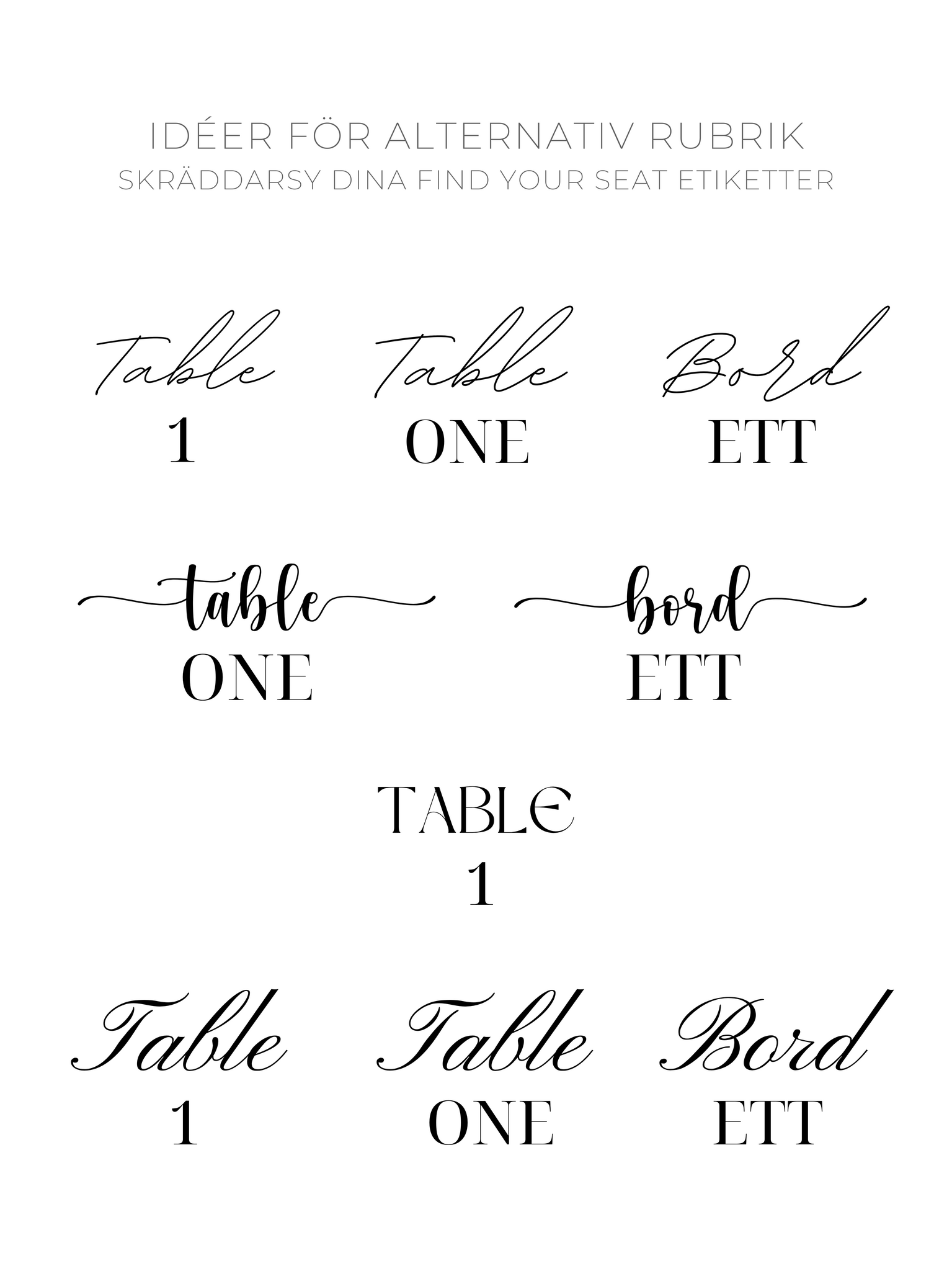 Flasketikett, Find Your Seat