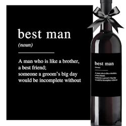 Flasketikett Best Man