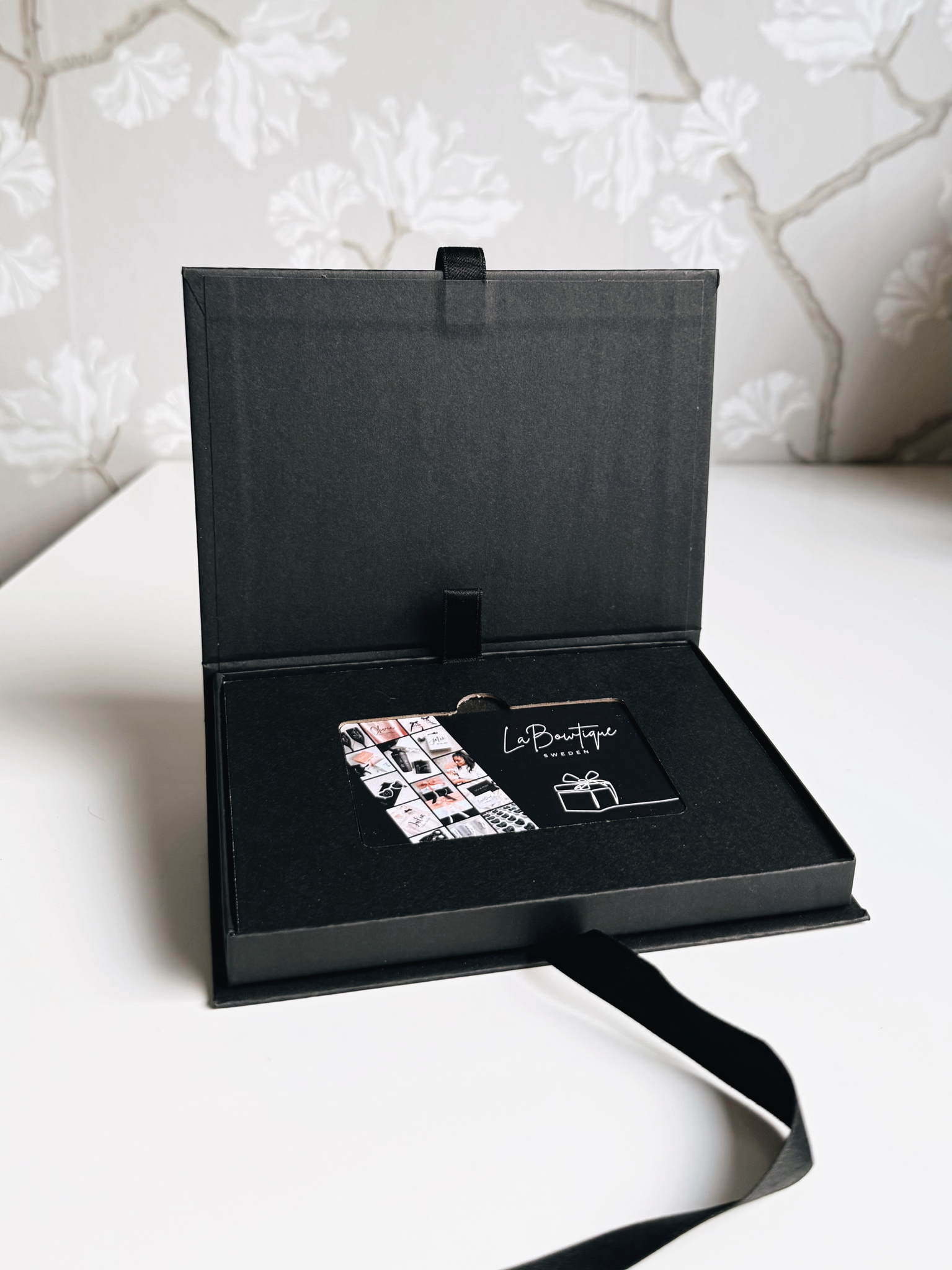 Presentbox för presentkort, Svart