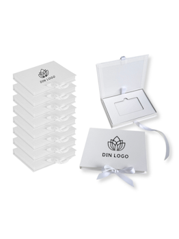 Presentkortslådor med logotyp, Flerpack, Vit