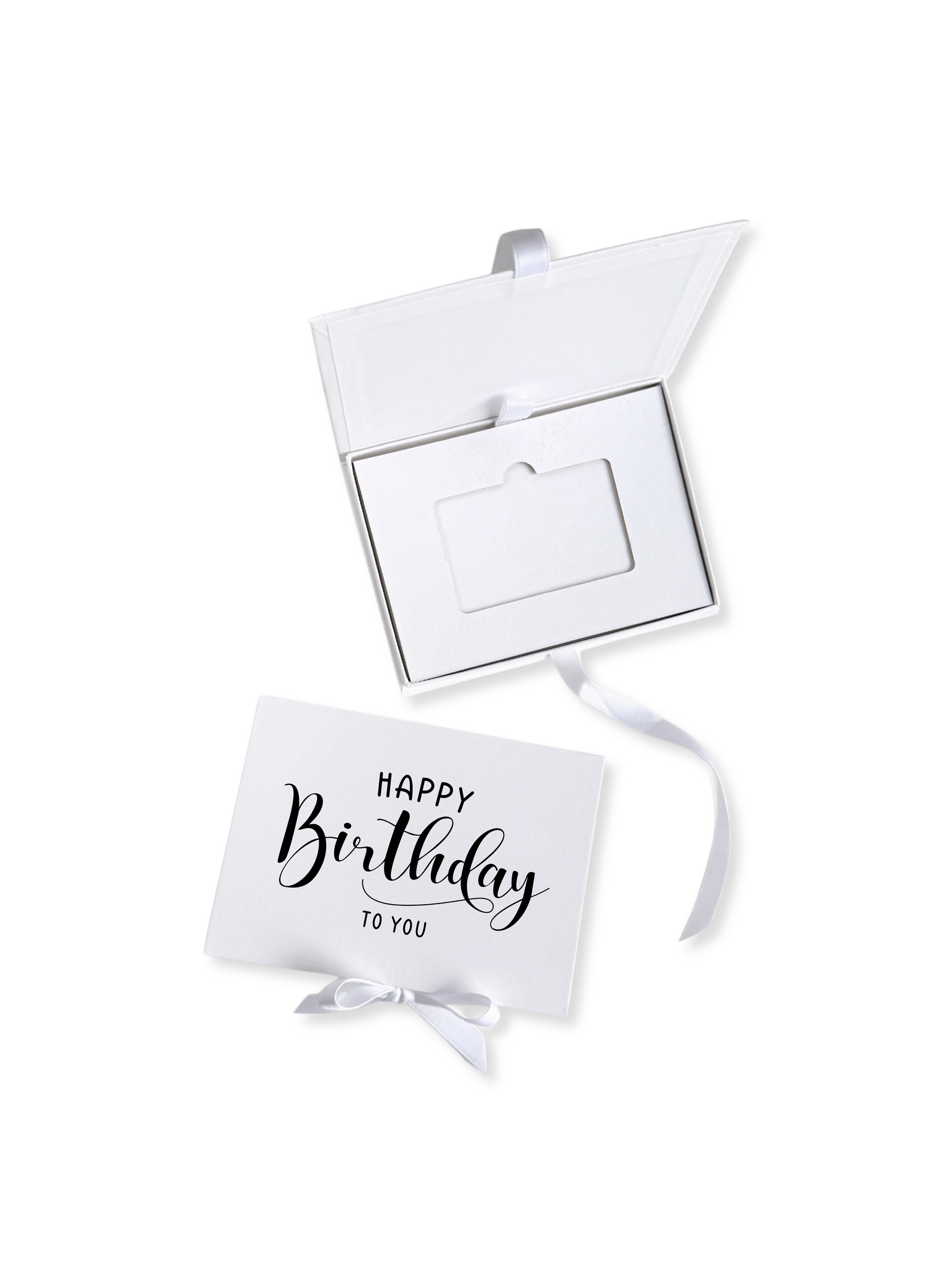 Presentkortslåda, Vit, Happy Birthday