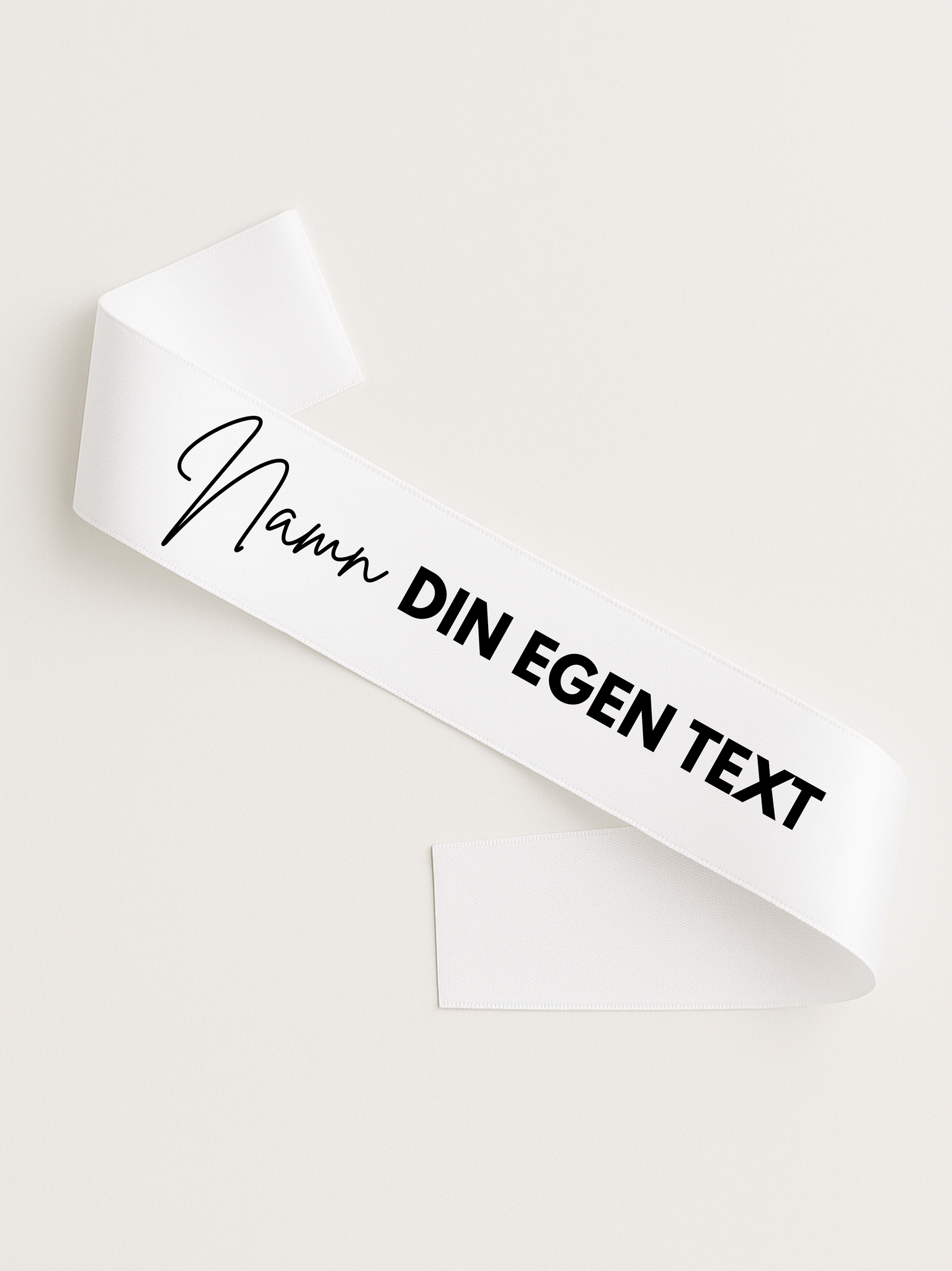 Ordensband, Vit, Egen text