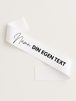Ordensband, Vit, Egen text