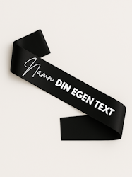 Ordensband, Svart, Egen text