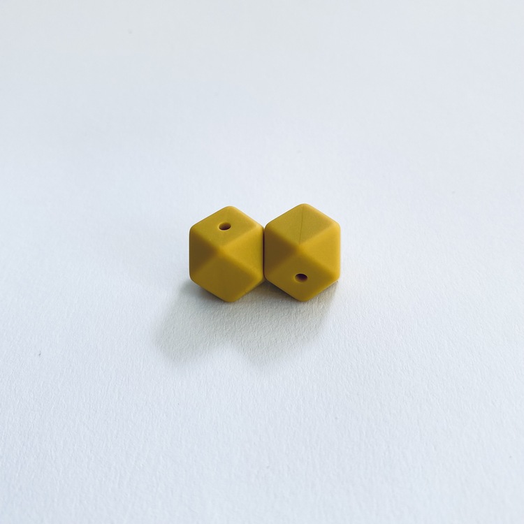 Silikonpärla Hexagon 14 mm