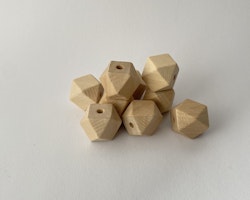 Träpärla Hexagon 20 mm
