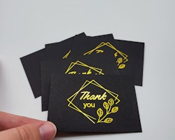 Tackkort "Thank you" 10-pack Svart