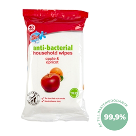 Antibakteriell Rengöringsservetter Äpple & Aprikos 40-Pack