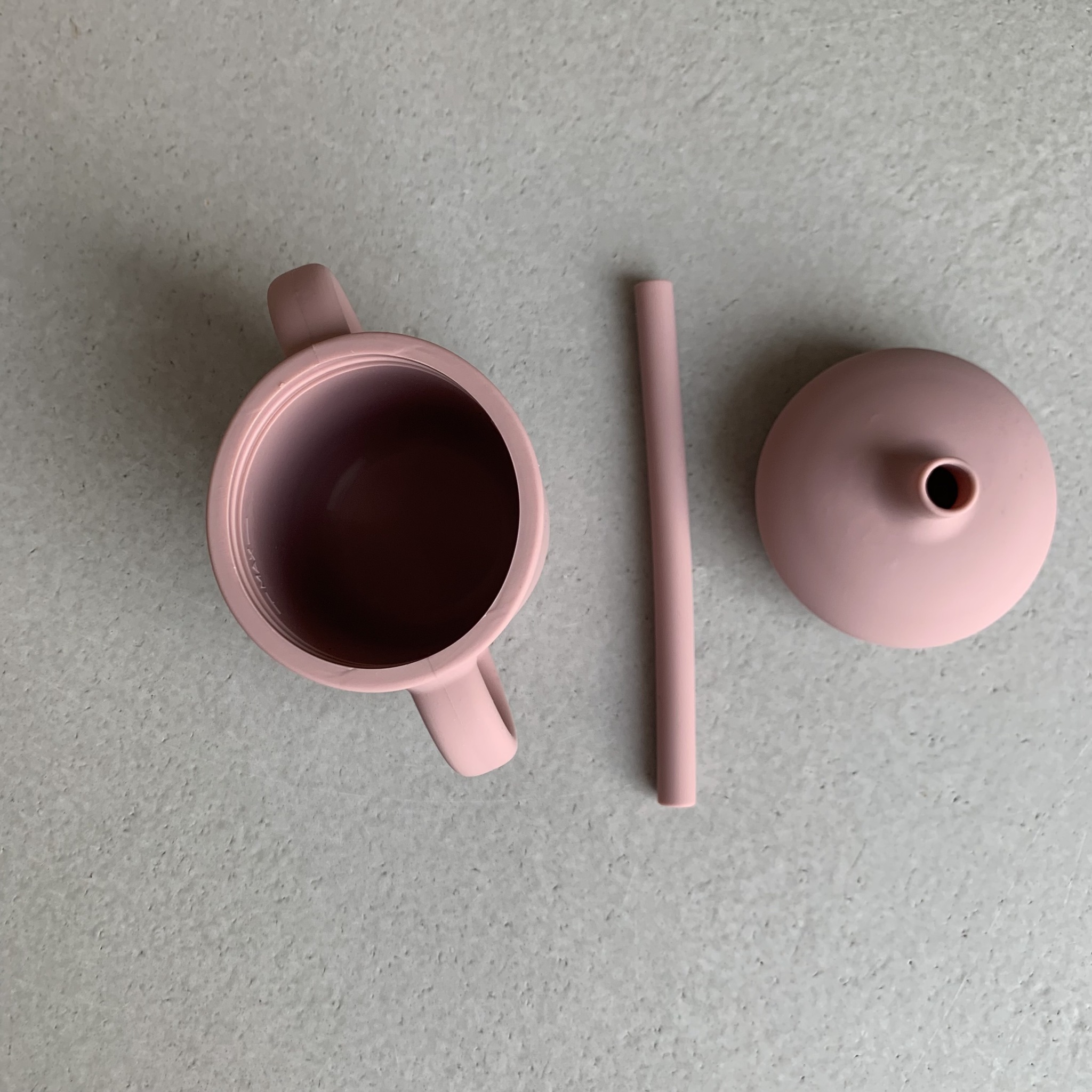 Sippy cup + sugrör flamingo