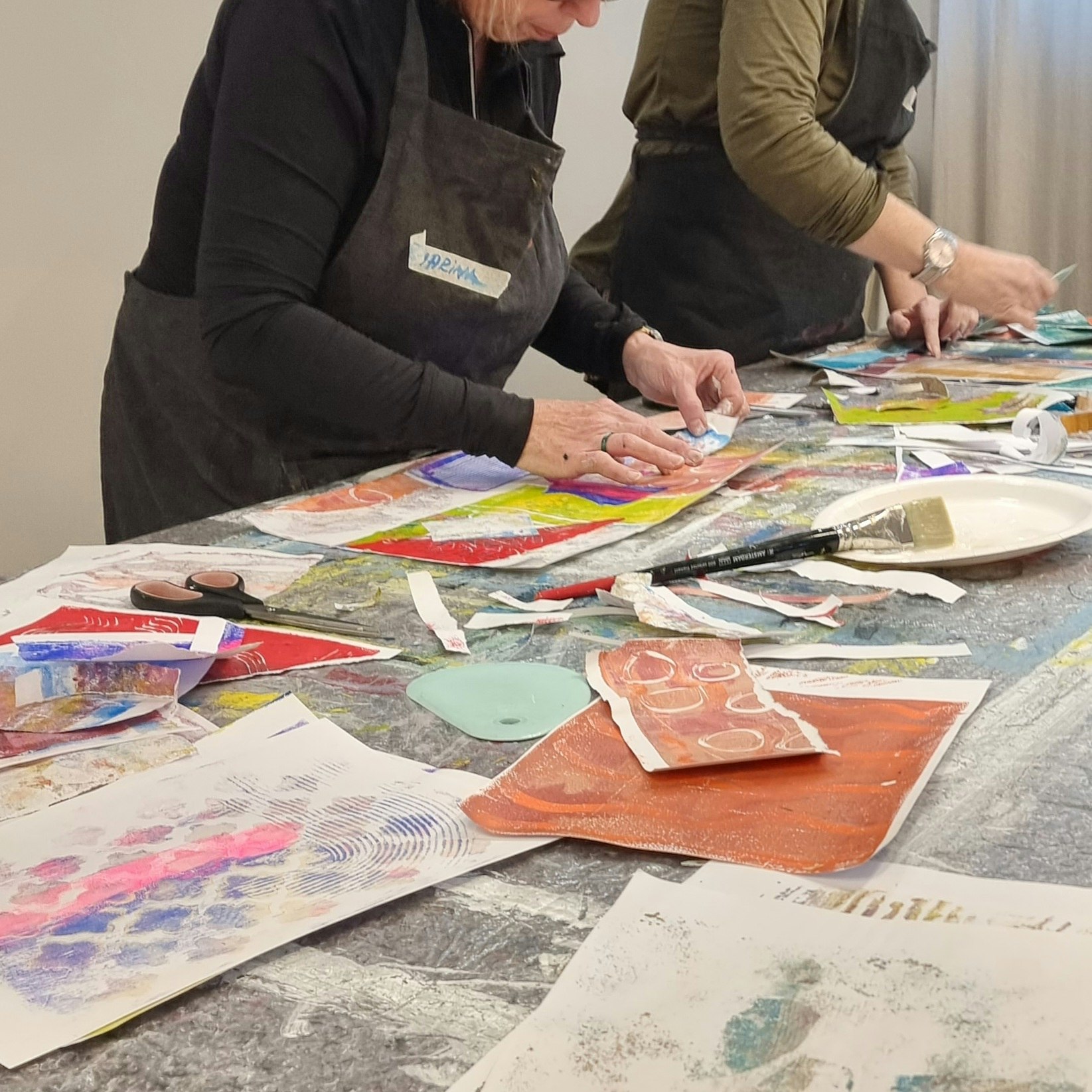 Skapa tryck med gelli plate - 7 okt