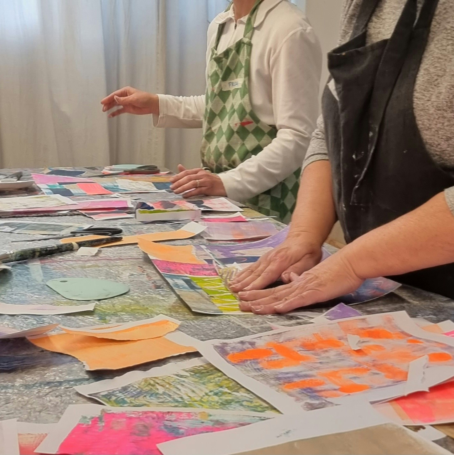Skapa tryck med gelli plate - 7 okt