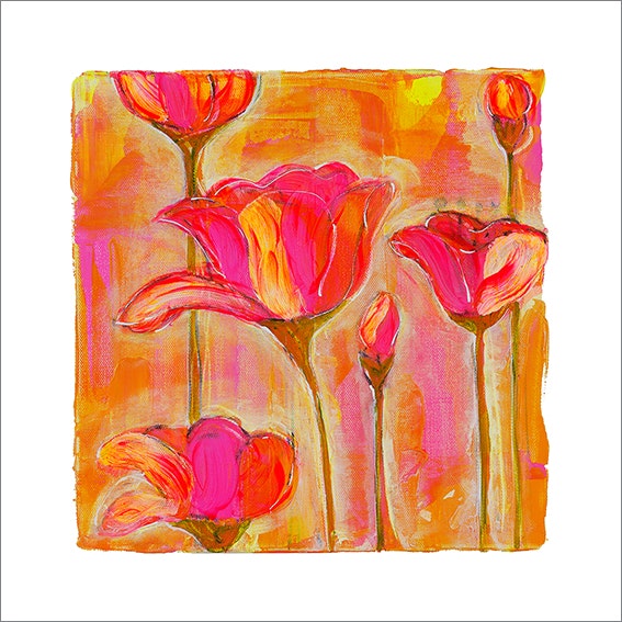 konstryck fine art print limited edition ingela dahlgren artcreation blommor happilly blooming