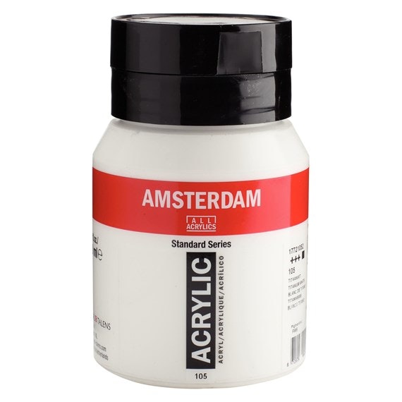 Titanium White 105 - Amsterdam Akrylfärg 500 ml