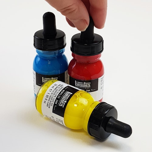 Acrylic Ink set - Primärfärgerna