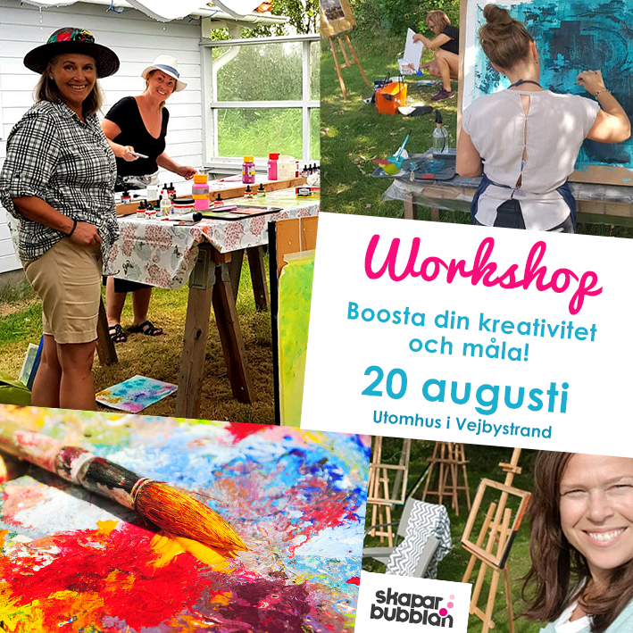 Workshop Boosta din kreativitet och måla 20 augusti 2021