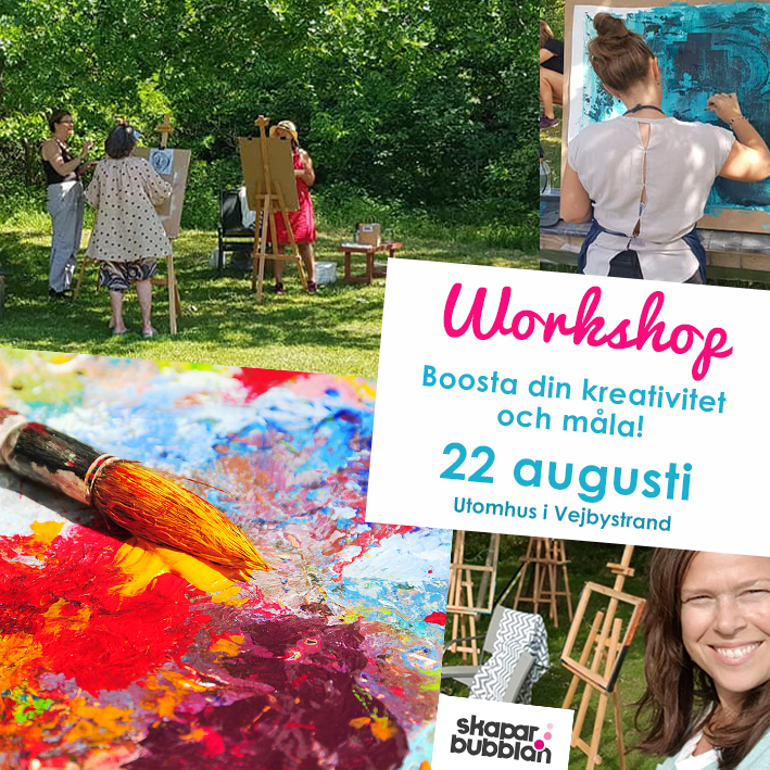 Workshop Boosta din kreativitet och måla - Söndag 22 augusti 2021
