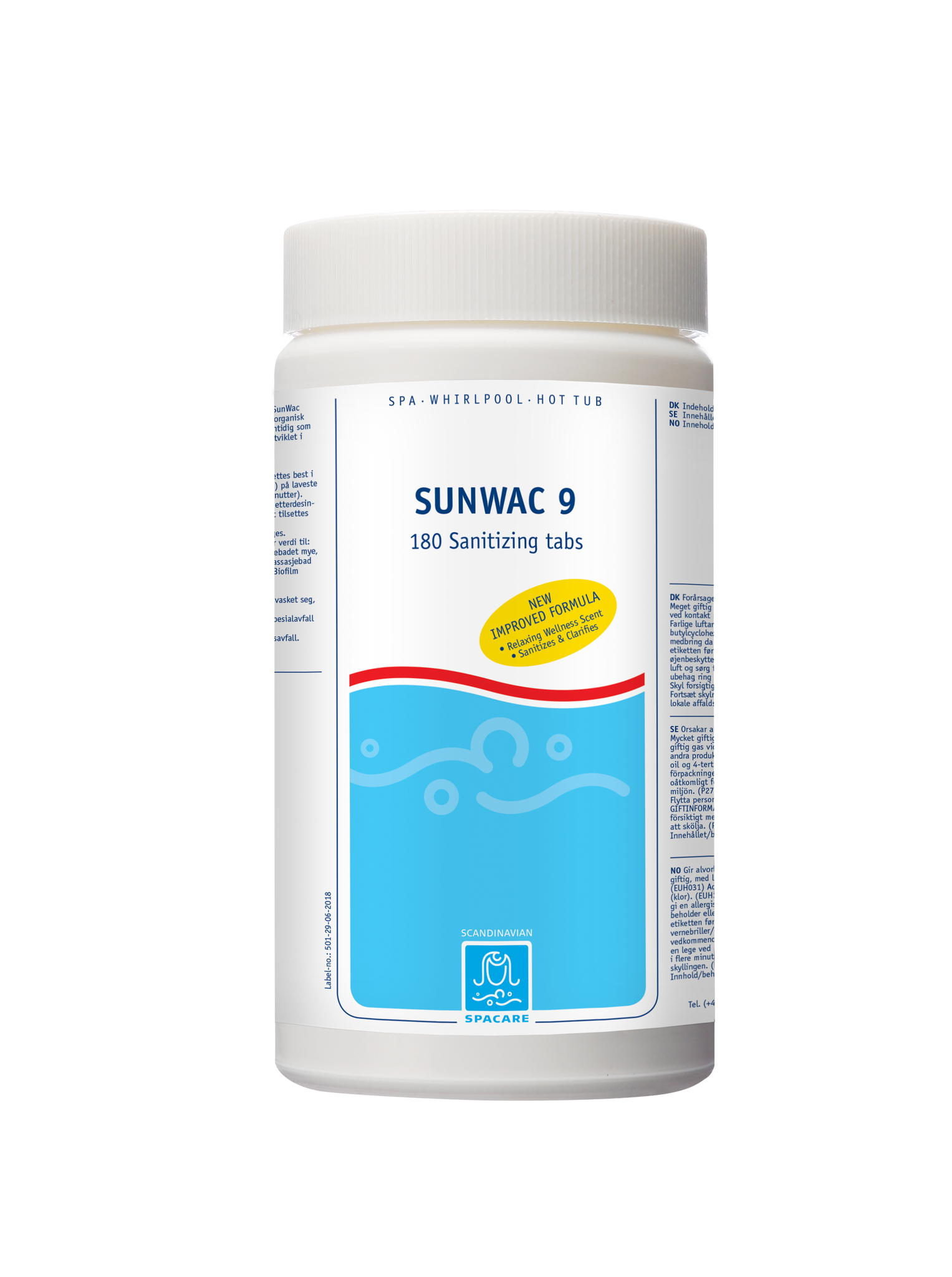 SunWac 9 är lillebror till SpaCare SunWac 12, som är Skandinaviens mest sålda spabadsprodukt.  Med SunWac 9 får du rent och välluktande vatten i ditt spabad.