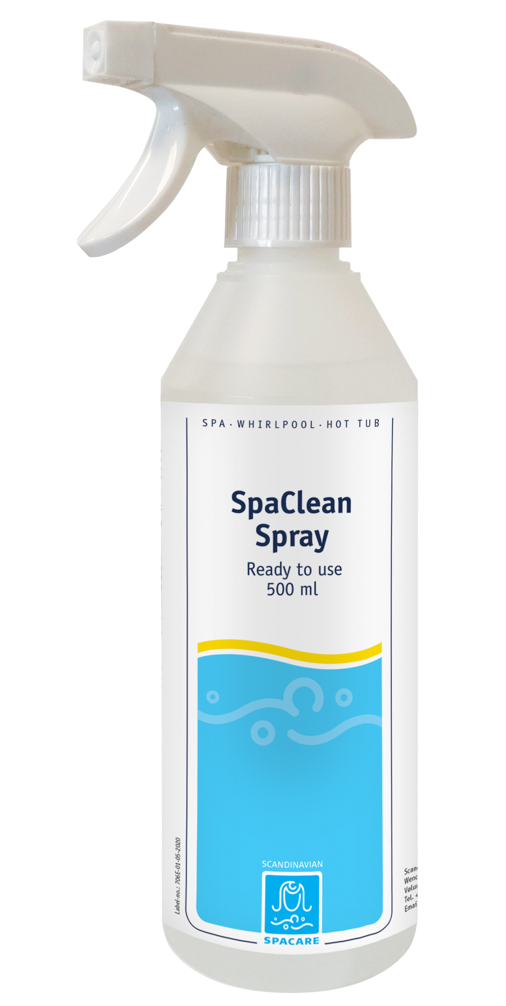 Smutsig vattenlinje? SpaCare SpaClean Spray sprayas på det smutsiga området och tar enkelt bort fastsittande smuts i spabad inom- och utomhus.