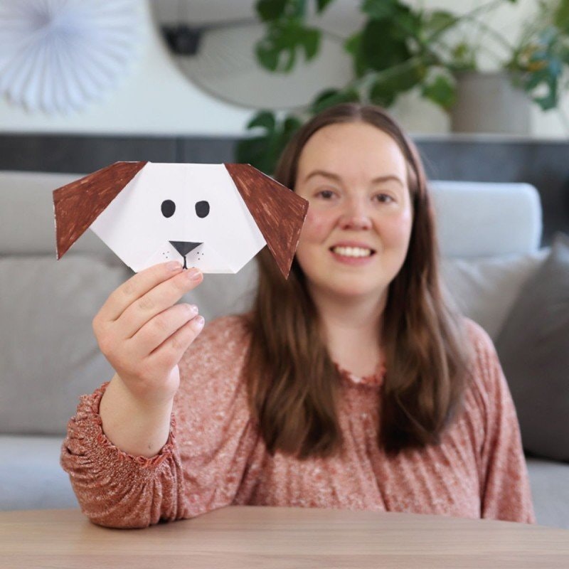 Vik en hund av papper - Enkel Origami