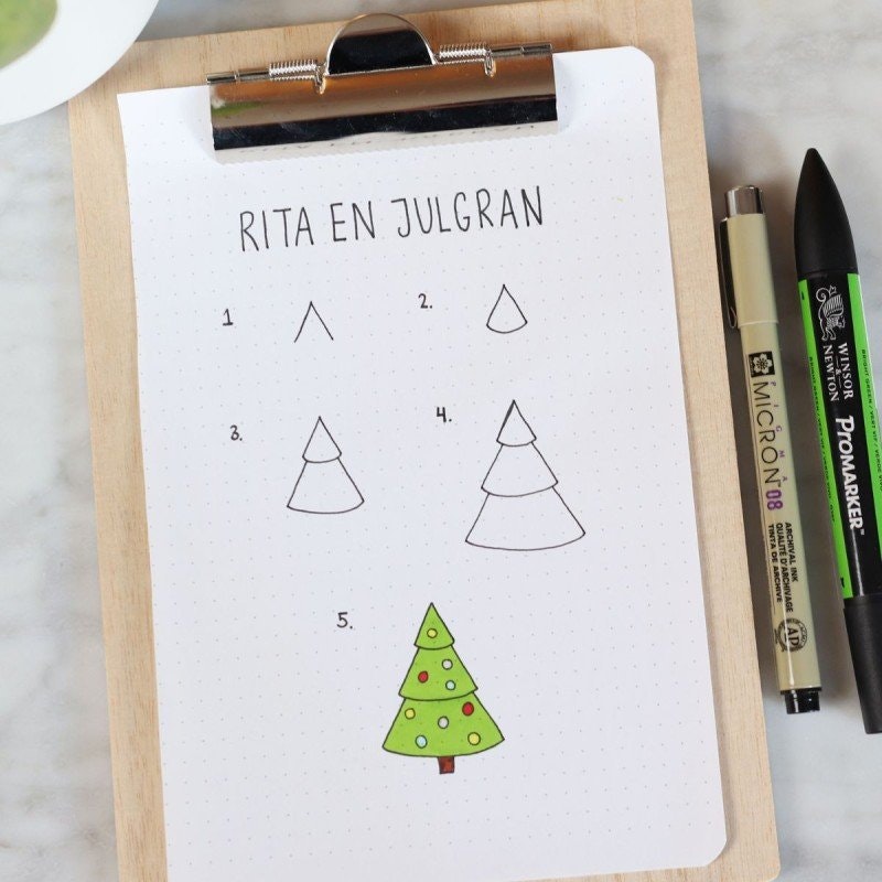 Rita en julgran steg för steg