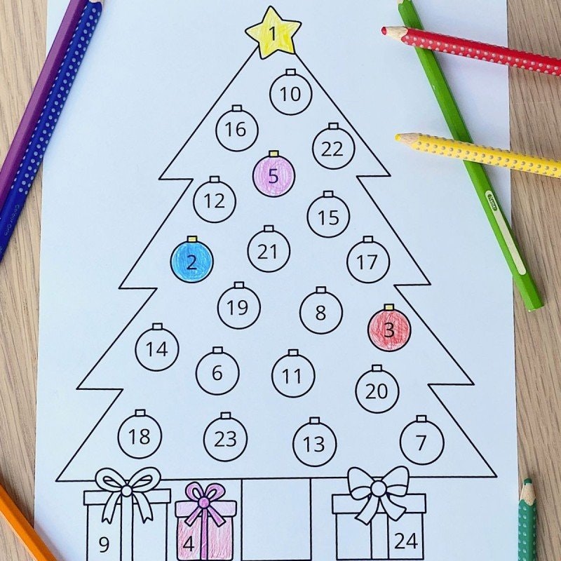 Julkalender att skriva ut